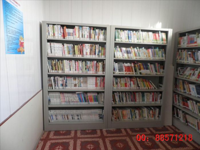 單組單面圖書架 單組鐵皮圖書架,鋼制單面圖書架,靠墻單面鐵書架