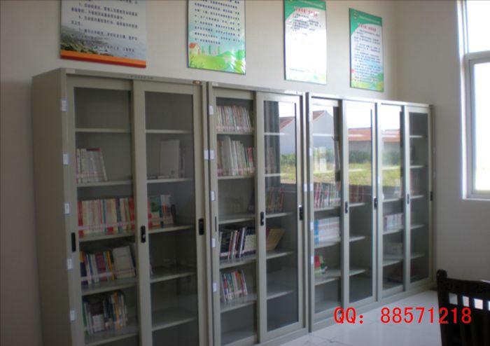 玻璃書柜 玻璃移門書柜,玻璃門圖書柜,帶玻璃門鐵書架