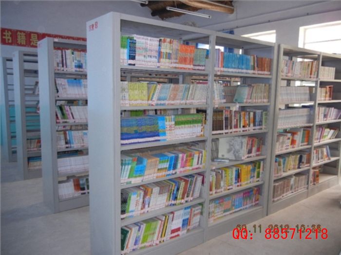 組裝式圖書架 兩聯組合式書架,鋼制組裝型圖書架,雙面組合式圖書架,組裝式圖書閱覽架