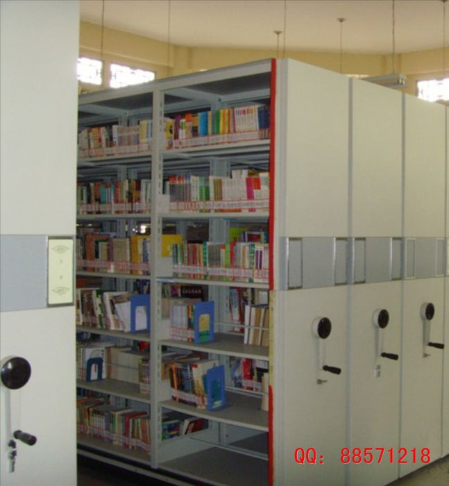 手搖密集書柜 移動密集書柜,手動密集書柜,手搖密集圖書柜,可移動圖書柜