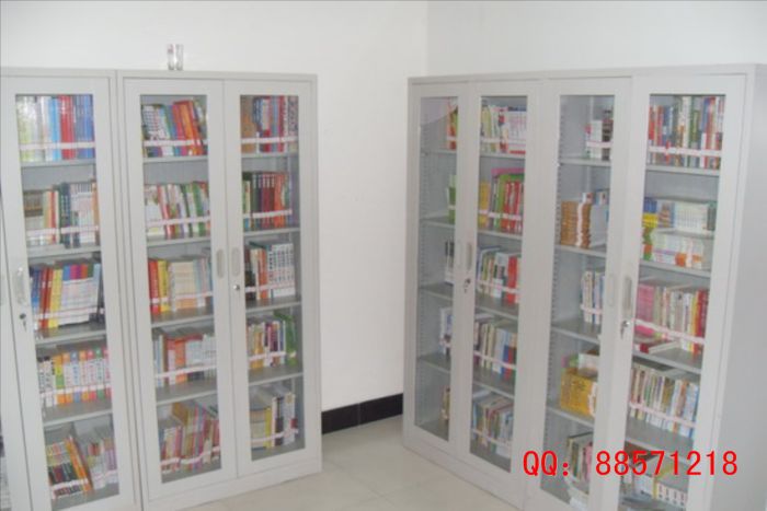 圖書屋玻璃書柜 全玻璃書柜,通體玻璃書柜,對開玻璃門書柜,圖書屋用書柜