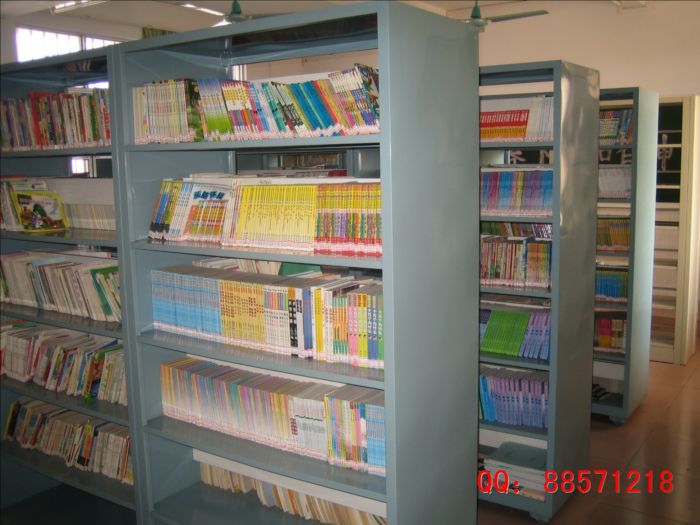 非拆裝式單面書架 不可拆裝單面書架,整體焊接單面書架,鐵皮單面圖書架