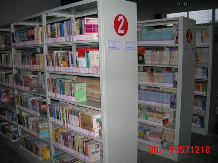 標準鋼制圖書柜 全鋼圖書架,標準鐵書架,六層雙柱書架
